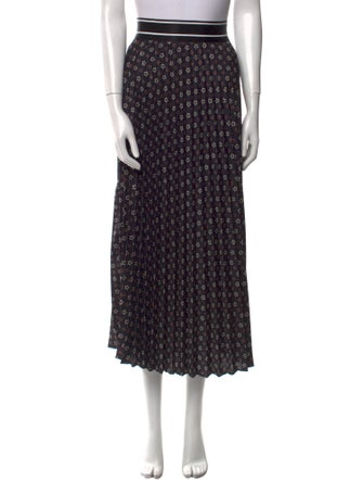 Sandro Printed Midi Length Skirt