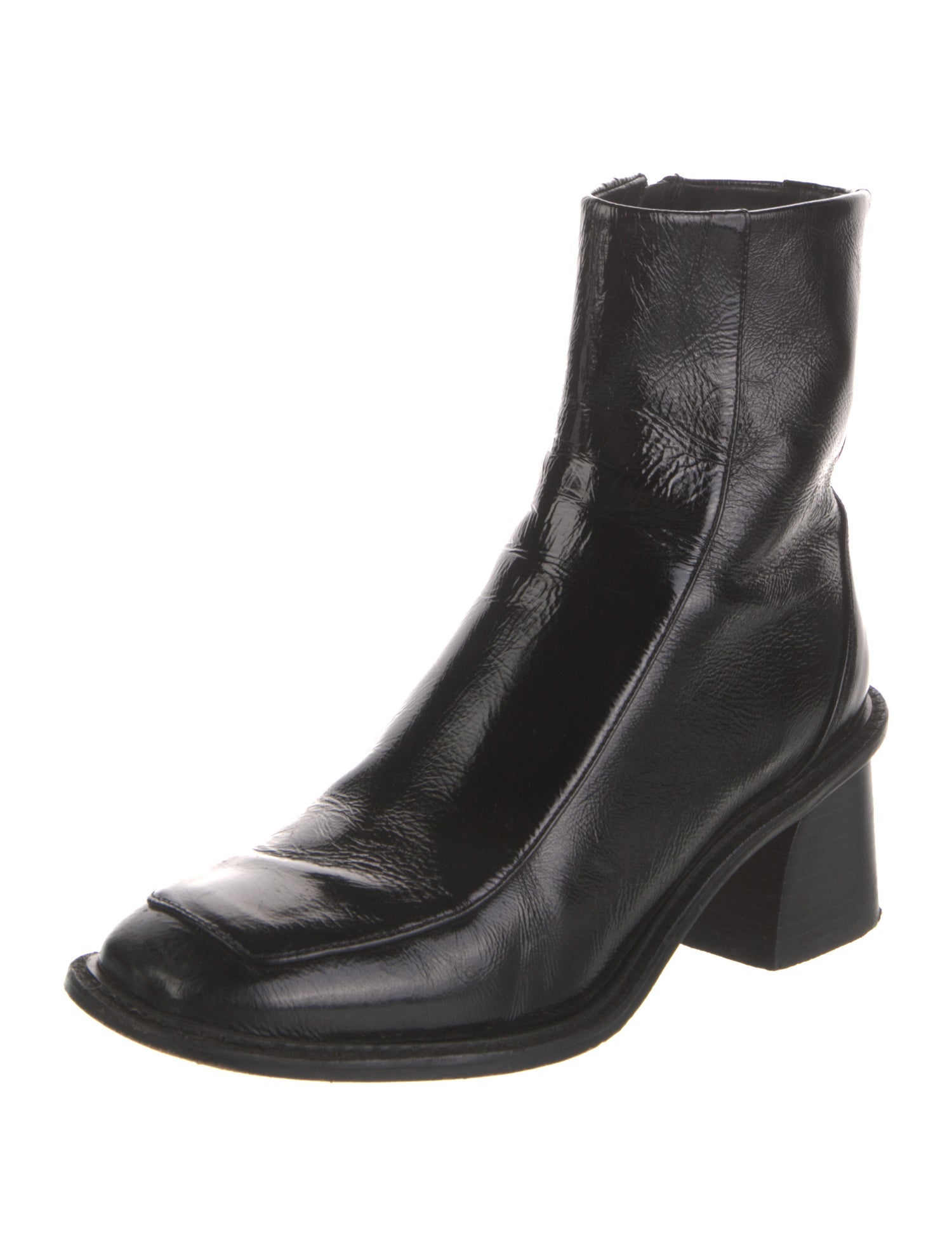 Sandro Embossed Leather Boots