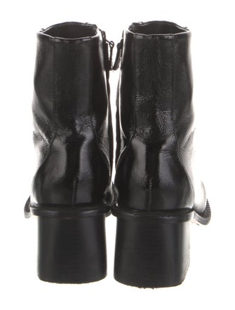 Sandro Embossed Leather Boots