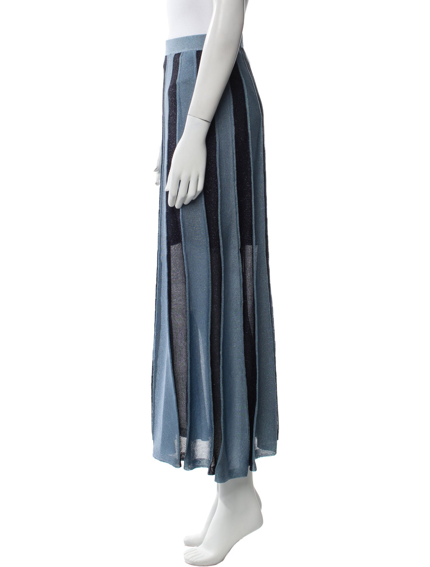 Sandro Striped Midi Length Skirt