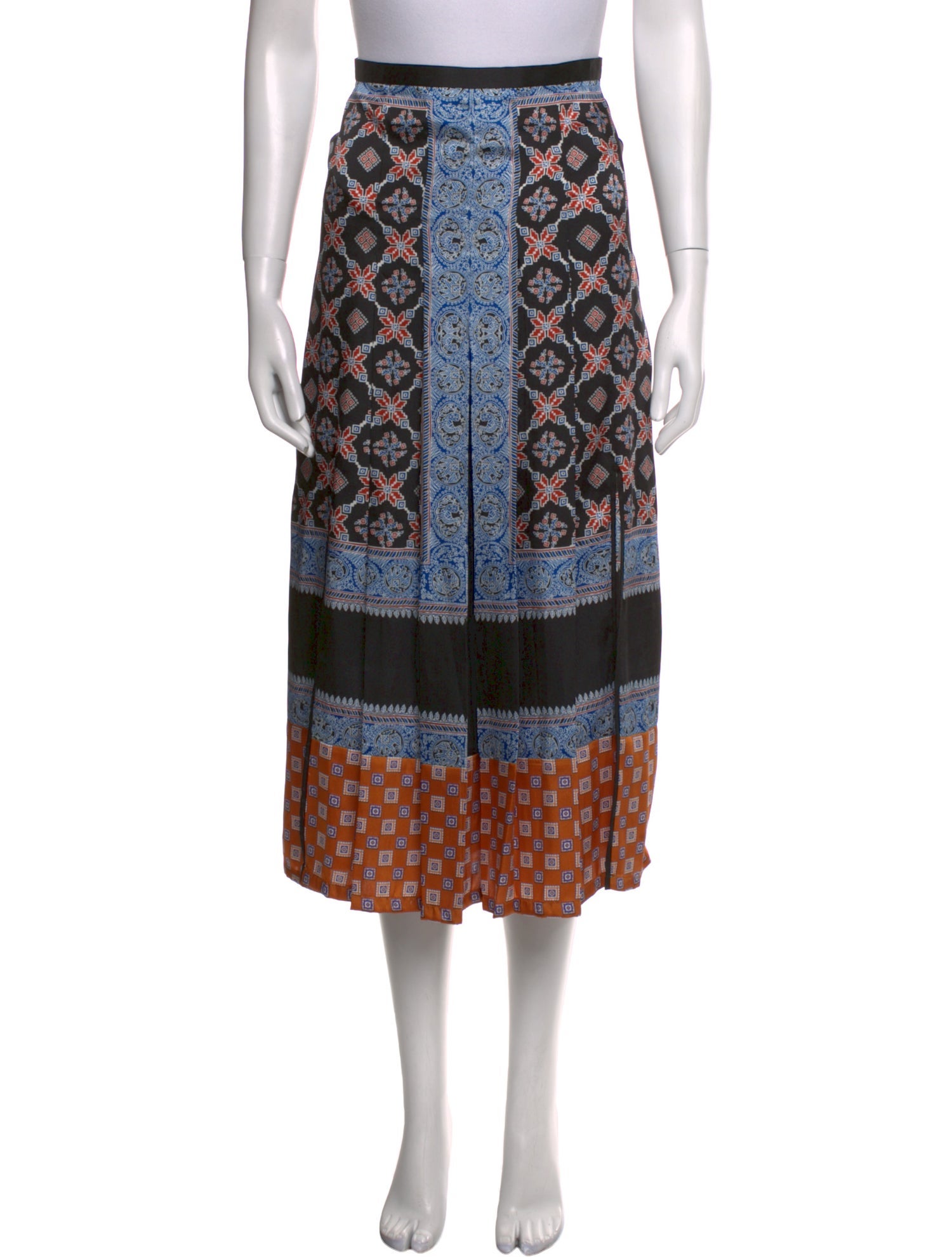 Sandro Printed Midi Length Skirt
