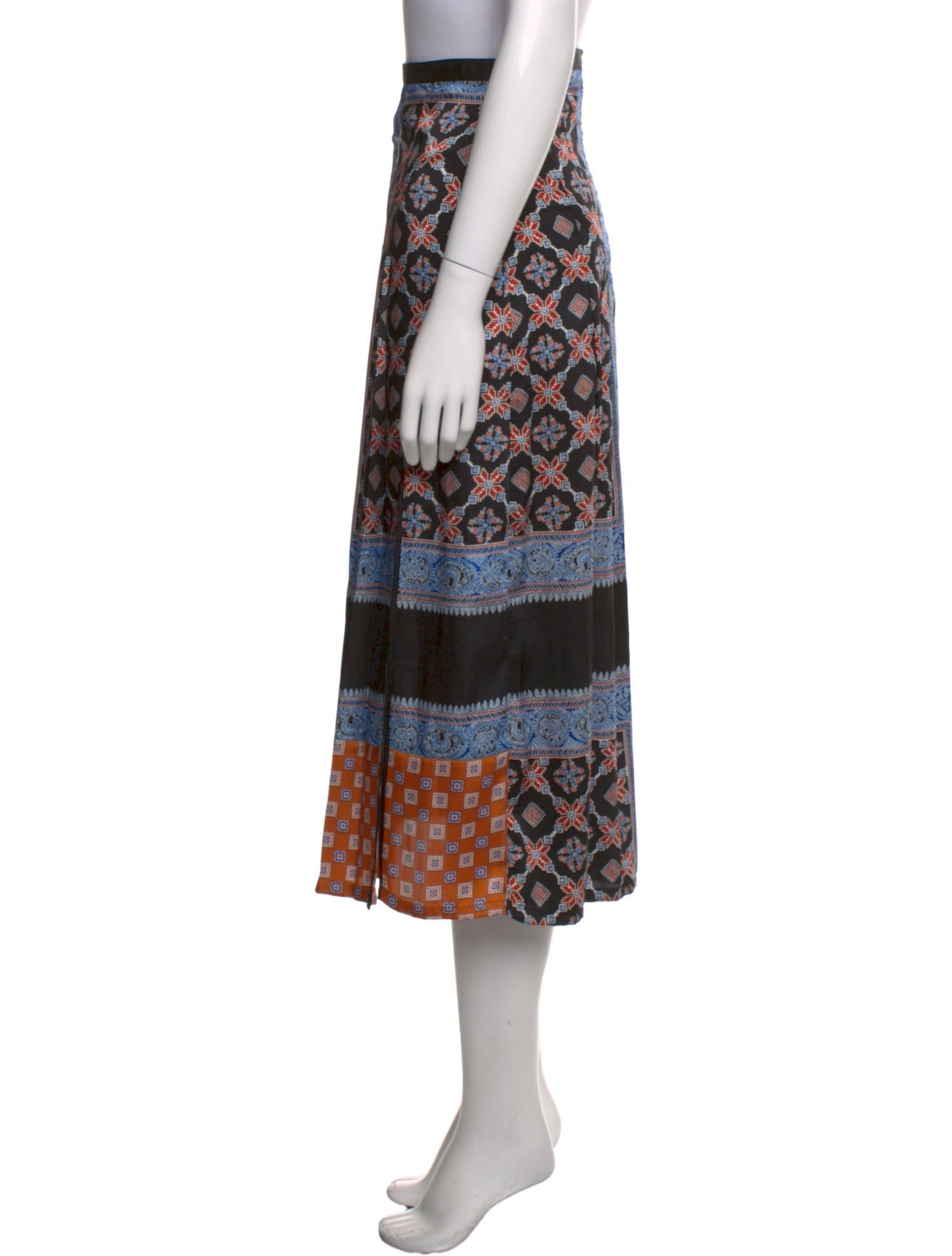 Sandro Printed Midi Length Skirt