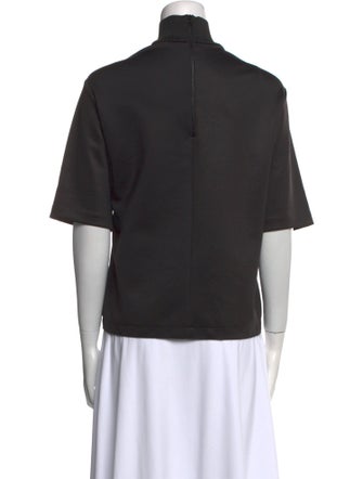 Sandro Printed Turtleneck Top