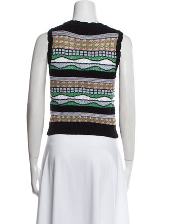 Sandro Striped Scoop Neck Crop Top