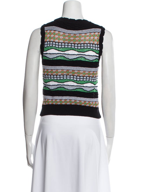 Sandro Striped Scoop Neck Crop Top