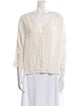 Sandro Silk V-Neck Blouse