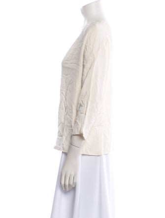 Sandro Silk V-Neck Blouse
