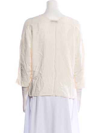 Sandro Silk V-Neck Blouse