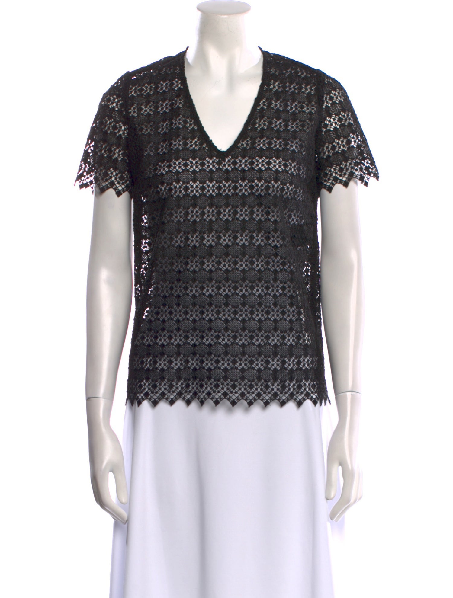 Sandro V-Neck Short Sleeve Top