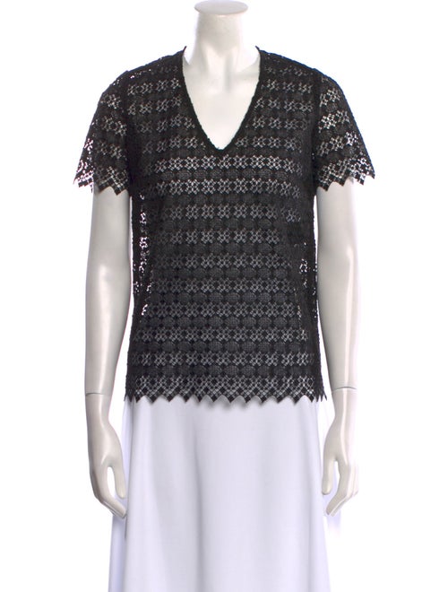 Sandro V-Neck Short Sleeve Top