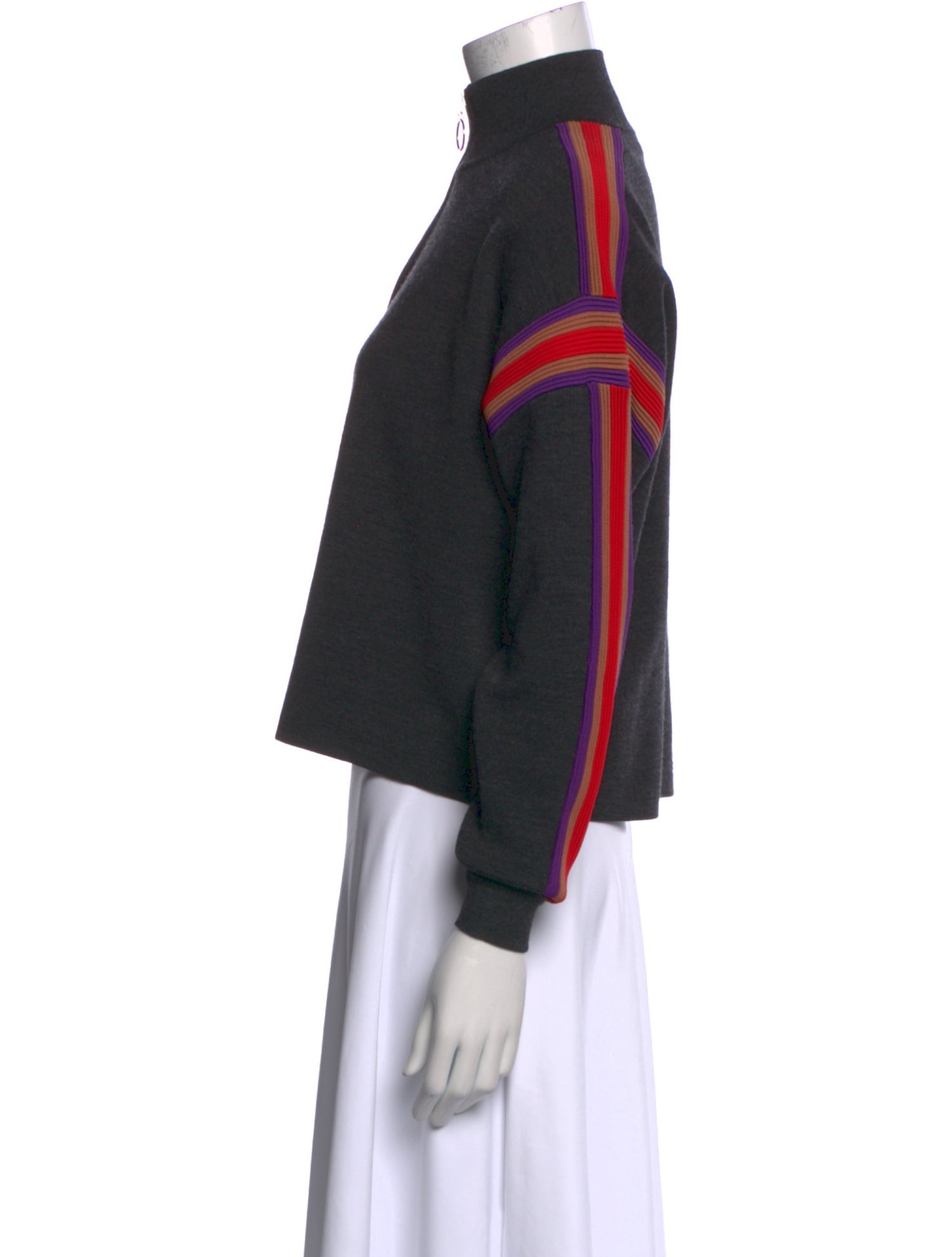 Sandro Wool Mock Neck Sweatshirt