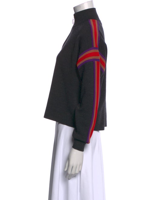 Sandro Wool Mock Neck Sweatshirt