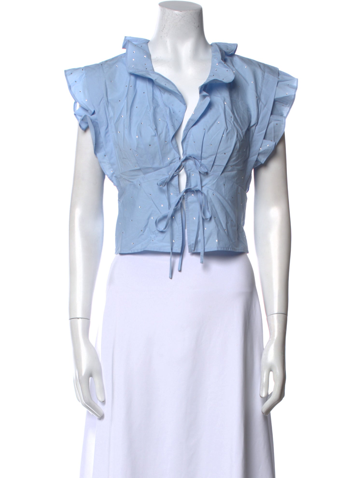 Sandro Cowl Neck Short Sleeve Crop Top w/ Tags