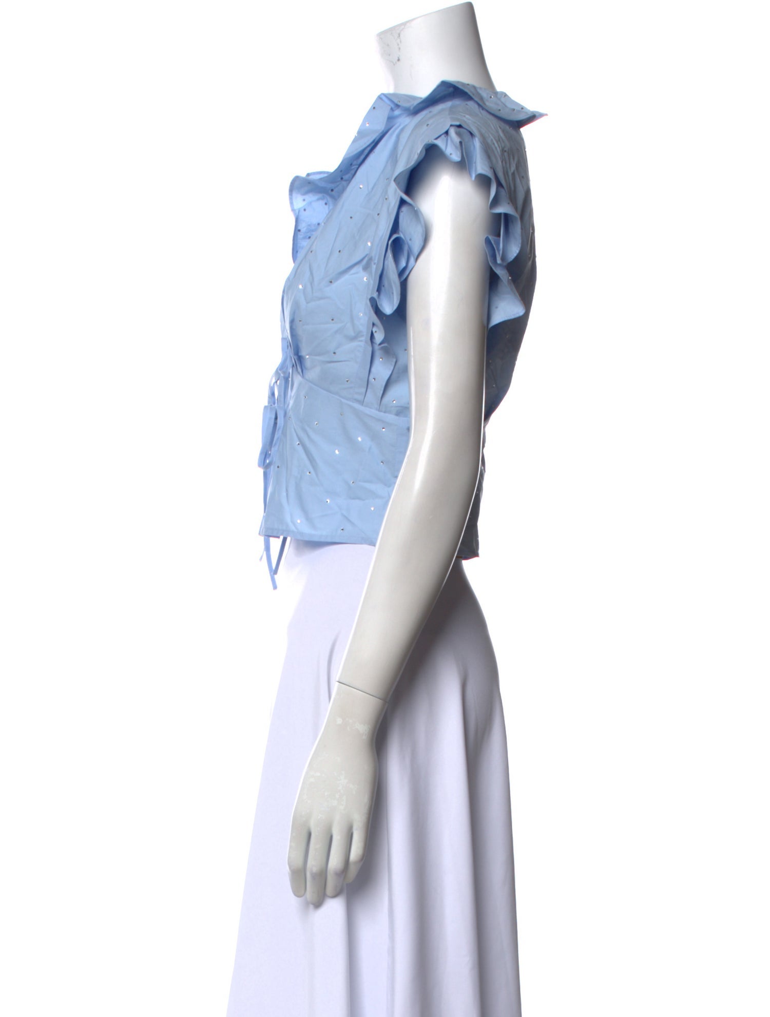 Sandro Cowl Neck Short Sleeve Crop Top w/ Tags