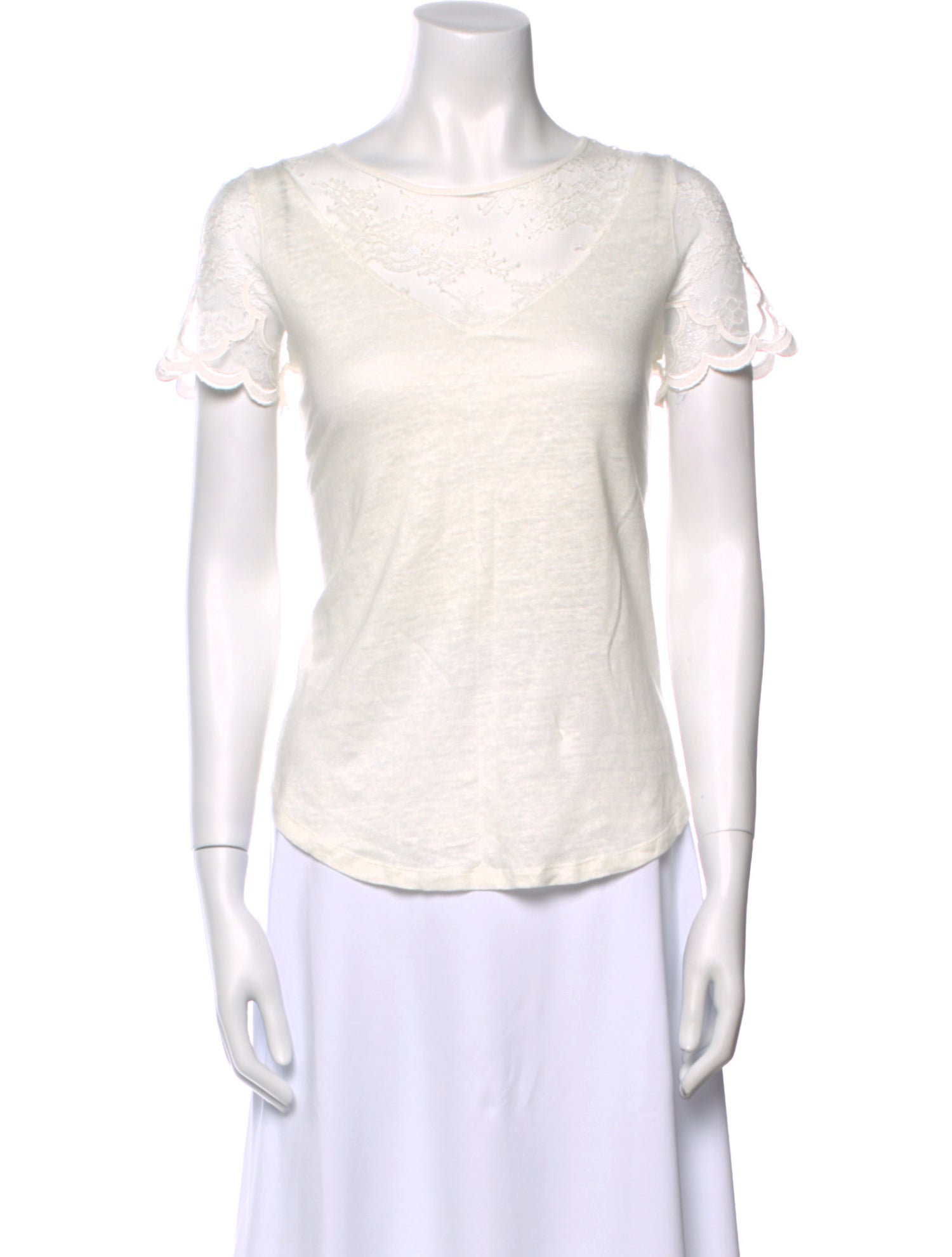Sandro Bateau Neckline Short Sleeve T-Shirt