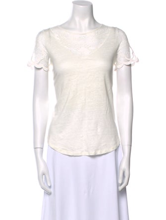 Sandro Bateau Neckline Short Sleeve T-Shirt