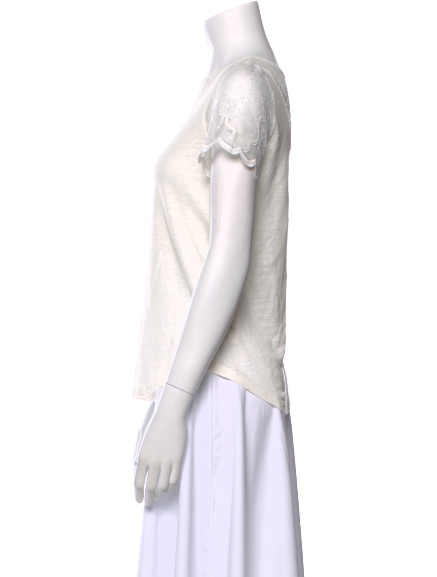 Sandro Bateau Neckline Short Sleeve T-Shirt