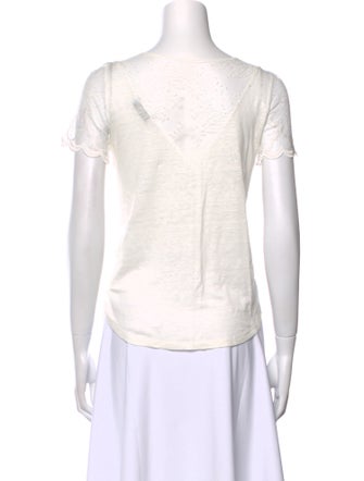 Sandro Bateau Neckline Short Sleeve T-Shirt