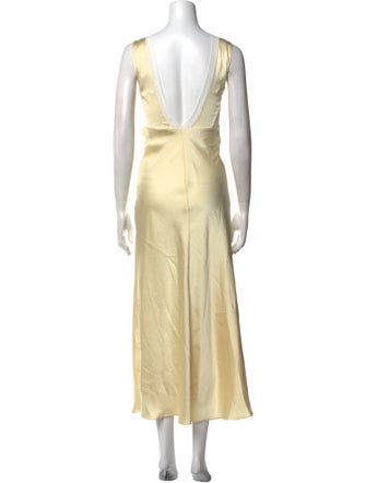 Sandro V-Neck Long Dress