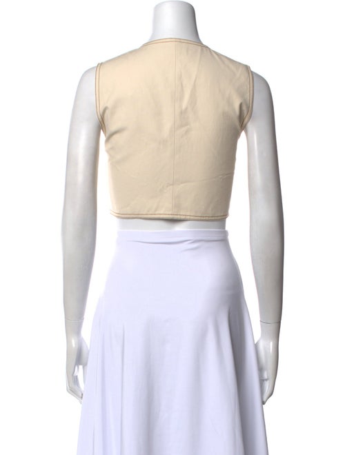 Sandro V-Neck Sleeveless Crop Top