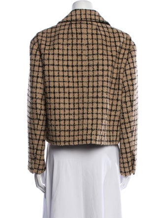 Sandro Plaid Print Blazer