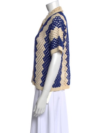 Sandro Printed Short Sleeve Polo