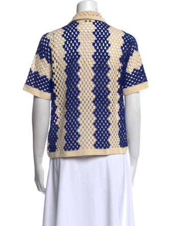 Sandro Printed Short Sleeve Polo