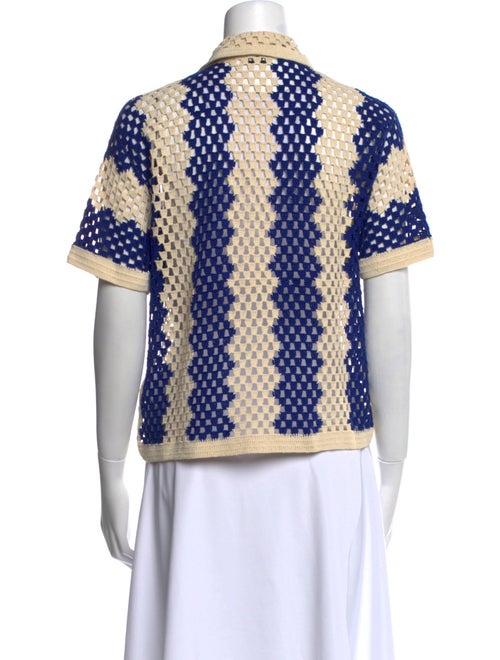 Sandro Printed Short Sleeve Polo