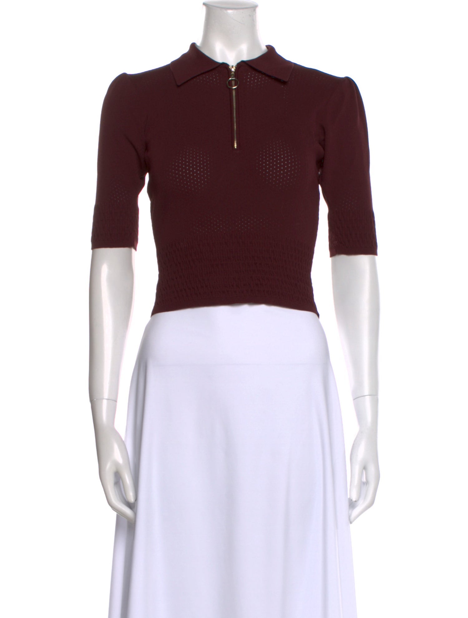 Sandro Short Sleeve Crop Top