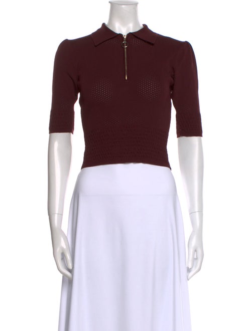 Sandro Short Sleeve Crop Top