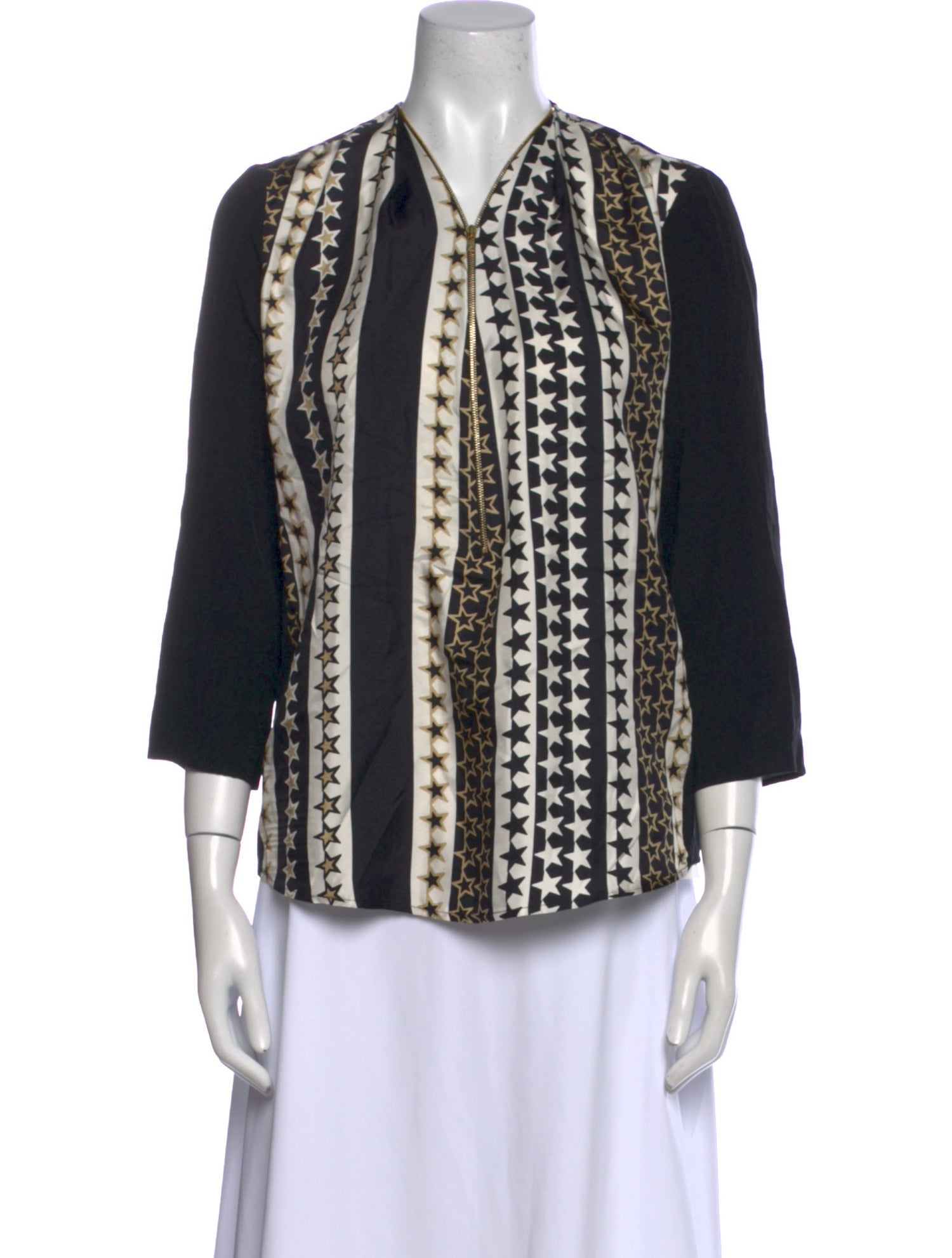 Sandro Silk Printed Blouse