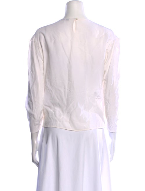 Sandro Silk Crew Neck Crop Top