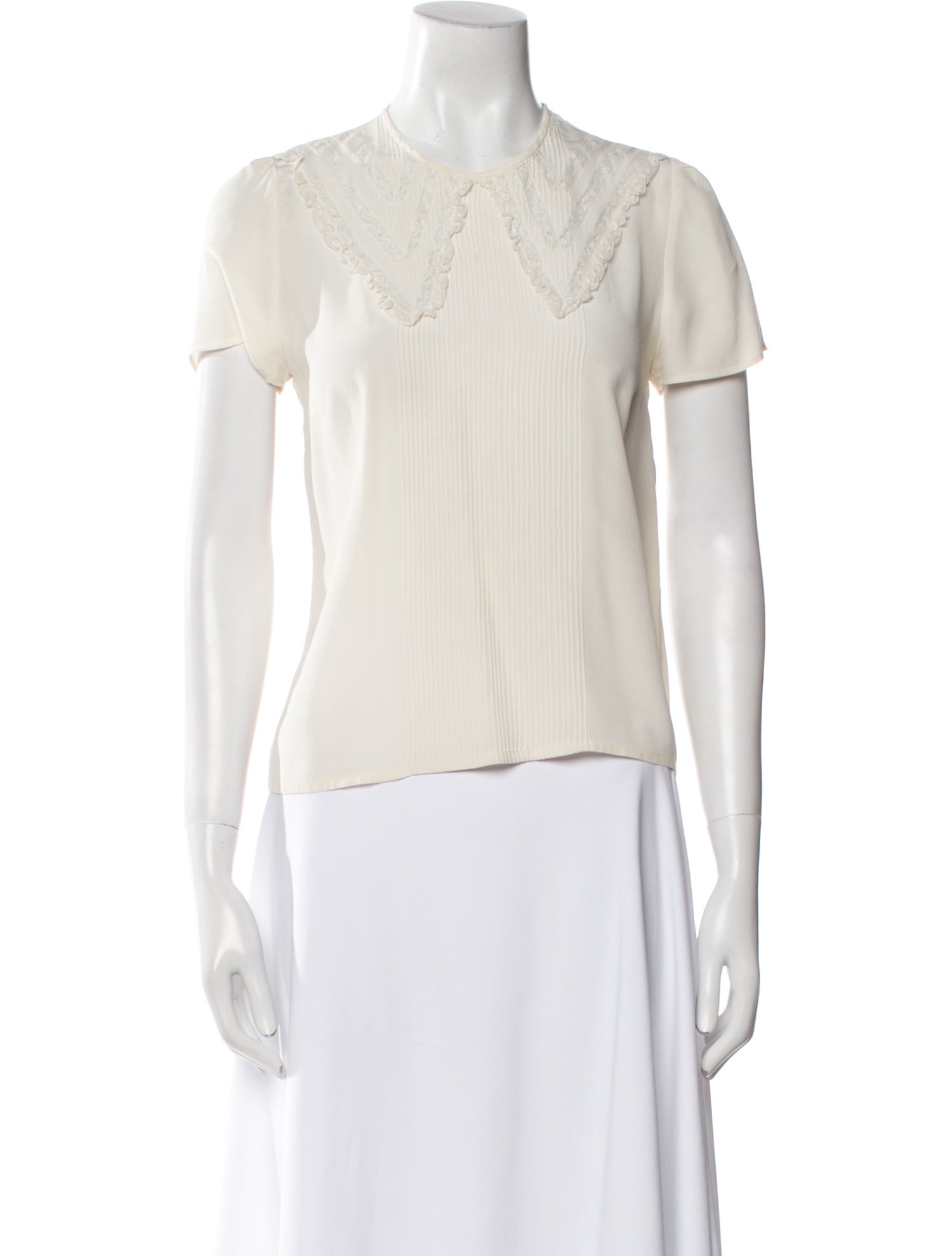 Sandro Silk Crew Neck Blouse