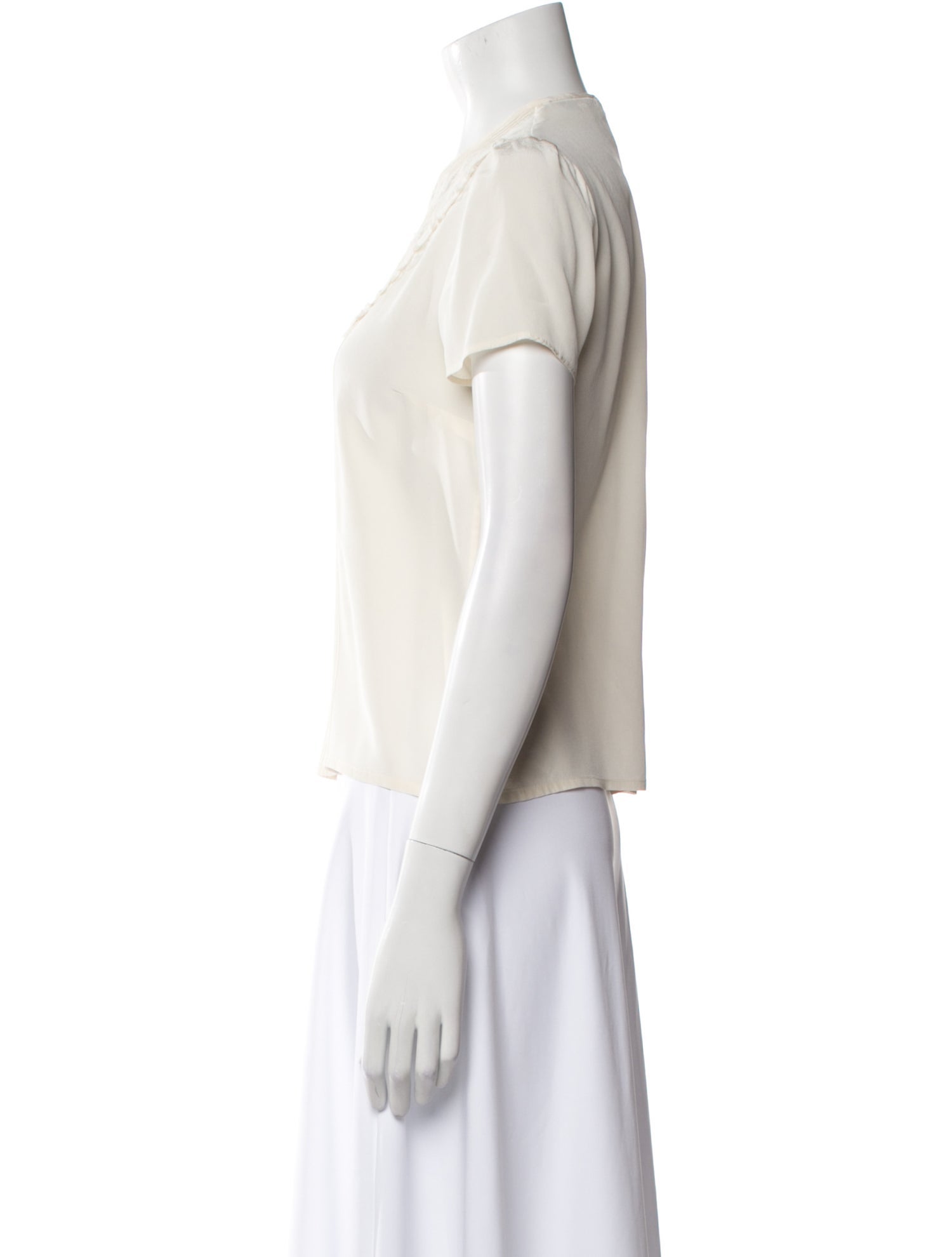 Sandro Silk Crew Neck Blouse
