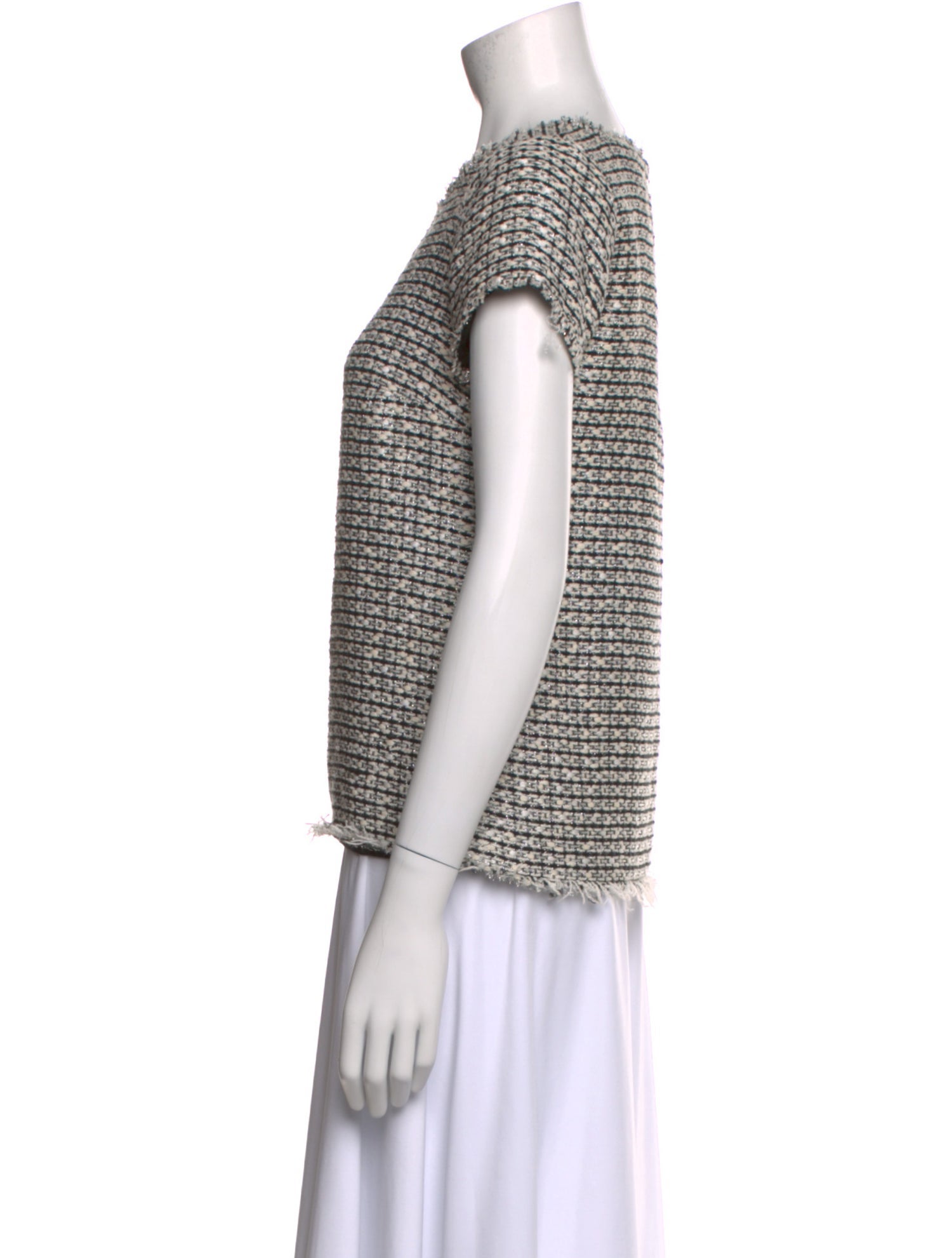 Sandro Bateau Neckline Short Sleeve Top