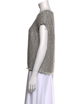 Sandro Bateau Neckline Short Sleeve Top