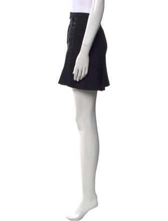 Sandro Ruffle Embellishment Mini Skirt