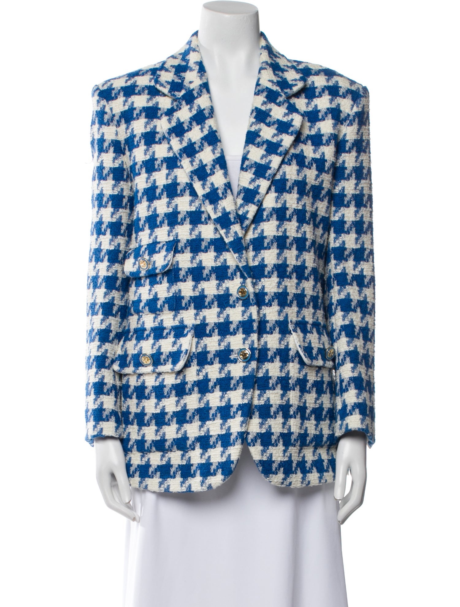 Sandro Plaid Print Blazer