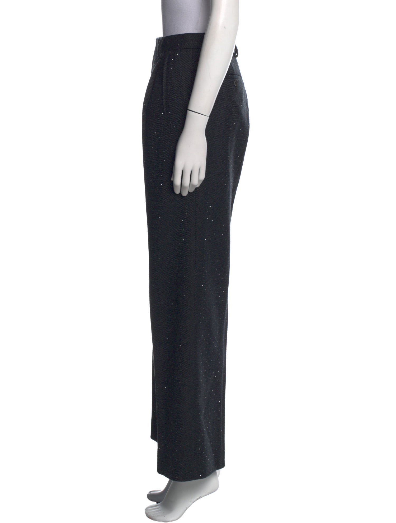Sandro Wool Wide Leg Pants