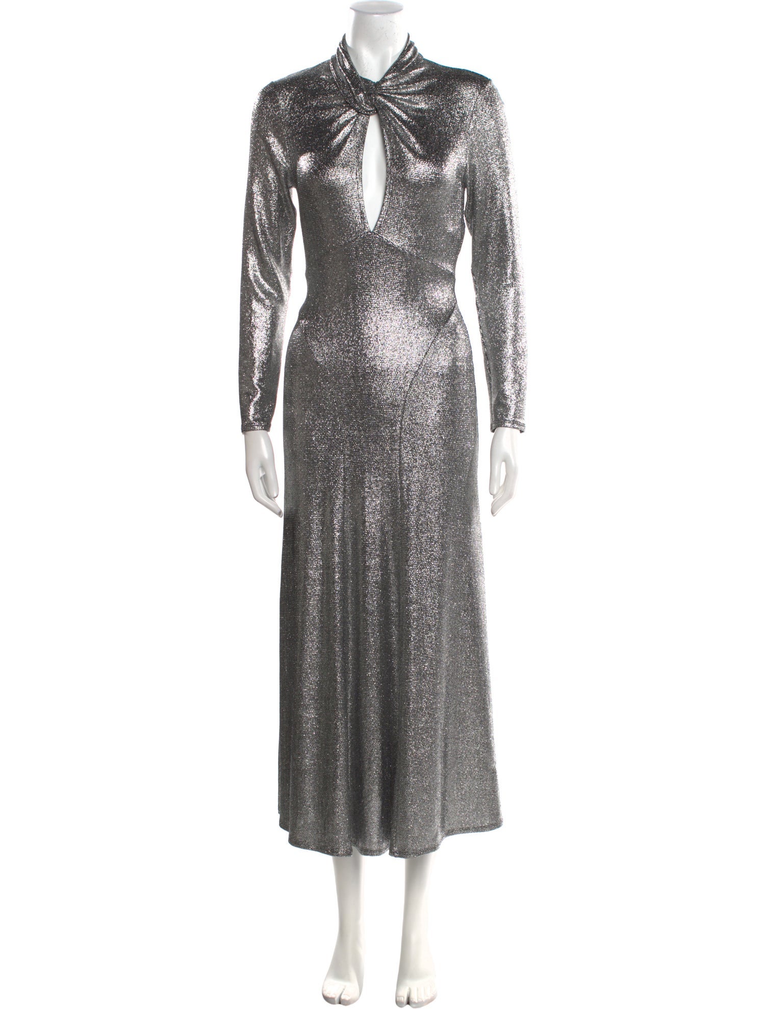 Sandro V-Neck Long Dress