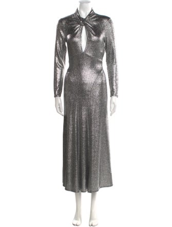 Sandro V-Neck Long Dress