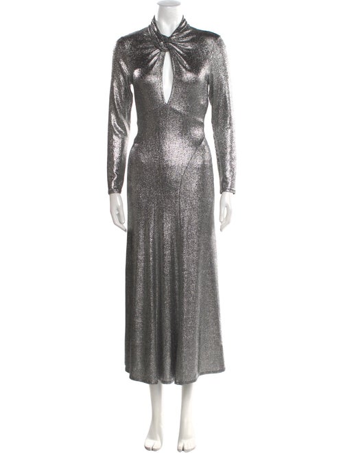 Sandro V-Neck Long Dress