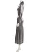 Sandro V-Neck Long Dress