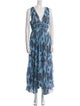 Sandro Printed Long Dress