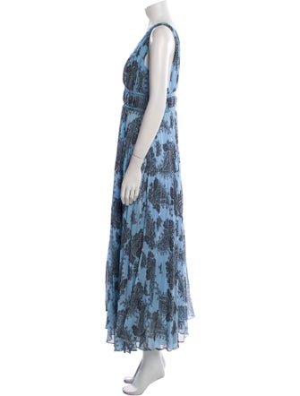 Sandro Printed Long Dress