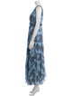 Sandro Printed Long Dress