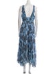Sandro Printed Long Dress