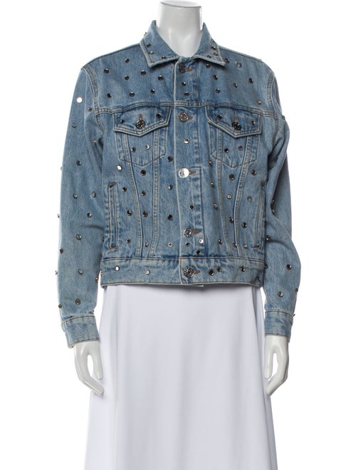 Sandro Printed Denim Jacket