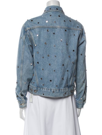 Sandro Printed Denim Jacket