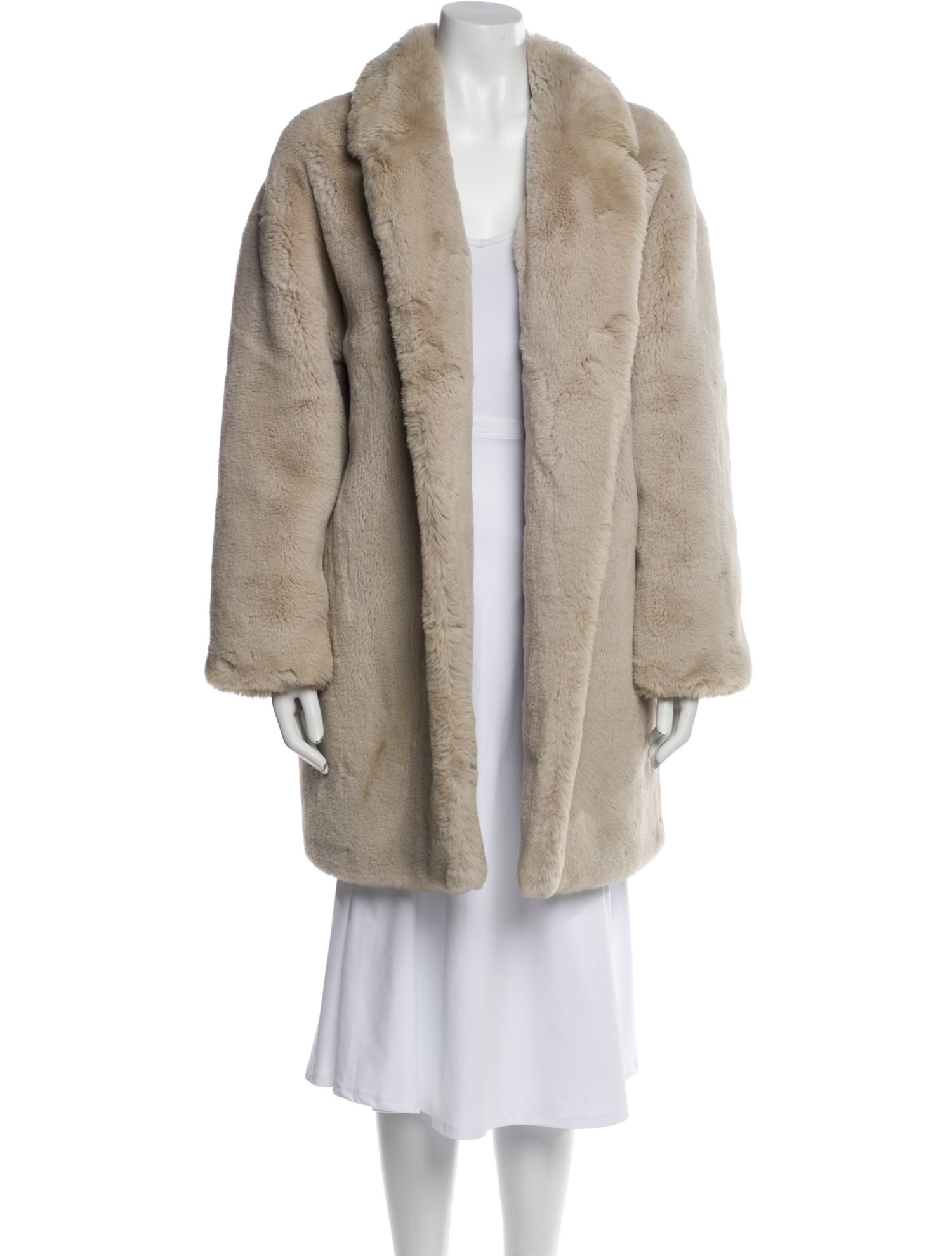 Sandro Faux Fur Coat